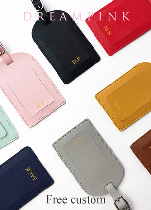 Personalize Initials Luggage Tag Custom Letters Men Women Suitcase