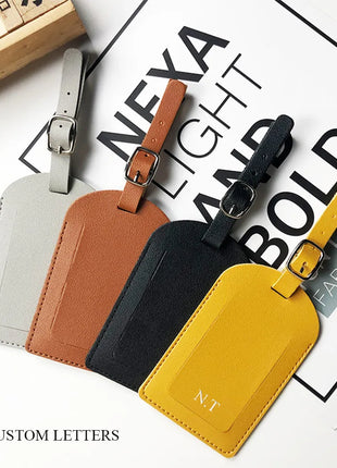 Personalize Initials Luggage Tag Custom Letters Men Women Suitcase