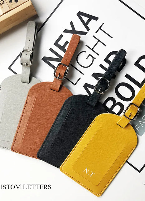 Personalize Initials Luggage Tag Custom Letters Men Women Suitcase