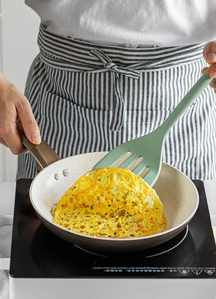 NEW Silicone Spatula Non Stick Pan Wooden Handle Silicone Vegetable