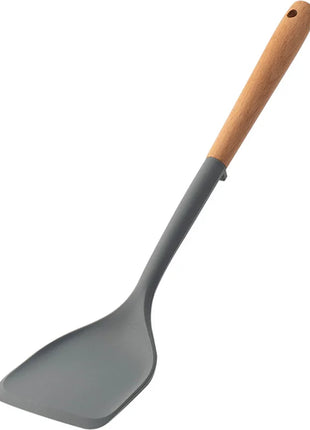 NEW Silicone Spatula Non Stick Pan Wooden Handle Silicone Vegetable