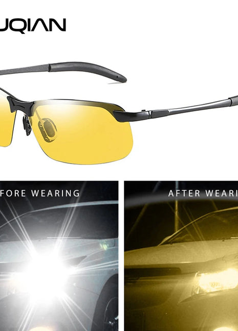 Fashion Half Frame Photochromic Sunglasses Men Women Classic Chamelon