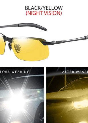 Fashion Half Frame Photochromic Sunglasses Men Women Classic Chamelon