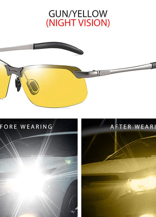 Fashion Half Frame Photochromic Sunglasses Men Women Classic Chamelon