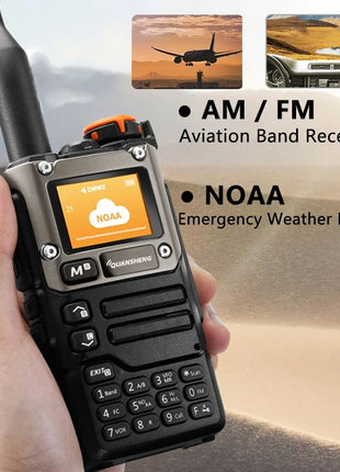 Quansheng UV-K6 Walkie Talkie 5W Air Band Radio Type C Charge UHF VHF
