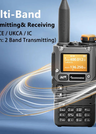 Quansheng UV-K6 Walkie Talkie 5W Air Band Radio Type C Charge UHF VHF