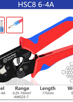 Manual crimping tool for ferrule terminals HSC8 6-4 ferrule crimping