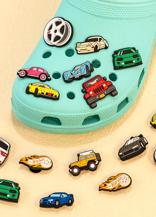1-20pcs Car Shoe Charms Cool Vehicle Shoe Accessories Cartoon