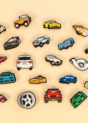 1-20pcs Car Shoe Charms Cool Vehicle Shoe Accessories Cartoon