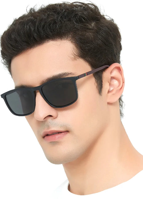 Fashion Colorful stripes Vintage Square Sunglasses For Men Women