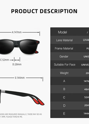 Fashion Vintage Square Unisex Driving Fishing Sunglasses Men Women