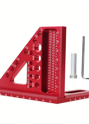 3D Multi-Angle Metric/Inch Measuring Ruler, 45/90 Degree Aluminum
