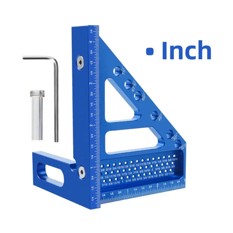 3D Multi-Angle Metric/Inch Measuring Ruler, 45/90 Degree Aluminum
