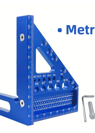 3D Multi-Angle Metric/Inch Measuring Ruler, 45/90 Degree Aluminum