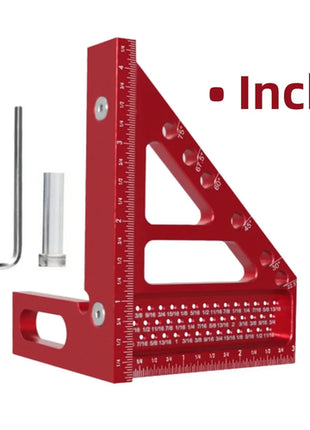 3D Multi-Angle Metric/Inch Measuring Ruler, 45/90 Degree Aluminum