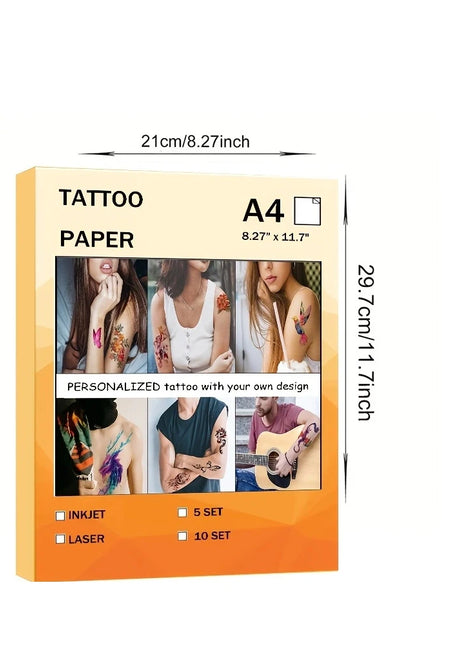 A4 Art Tattoos Paper DIY Waterproof Temporary Tattoo Skin Paper With