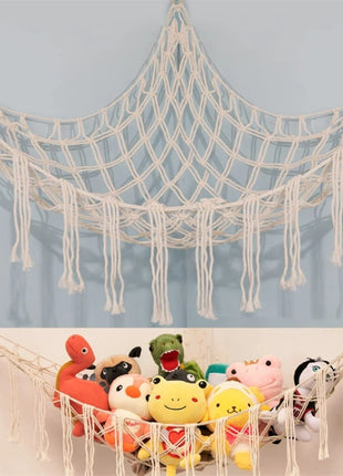 1PCS Hand-woven Rope Corner Storage Triangle Toy Net Bedroom Corner