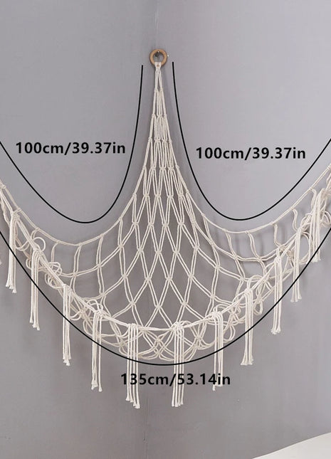 1PCS Hand-woven Rope Corner Storage Triangle Toy Net Bedroom Corner