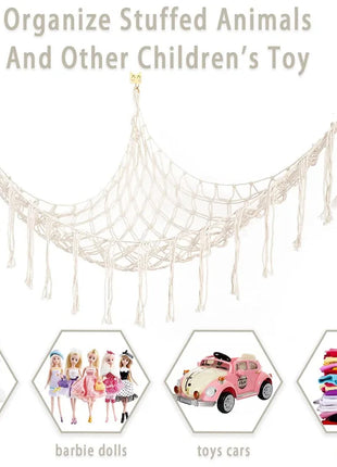 1PCS Hand-woven Rope Corner Storage Triangle Toy Net Bedroom Corner