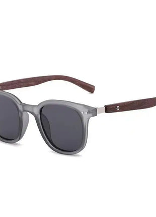 Trendy Retro Wood Grain Sunglasses for Women and Men New Square Frame