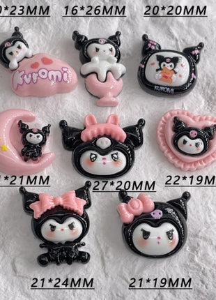 Sanrio Kuromi Shoe Charms ABS Cartoon Cute Detachable DIY Decorative