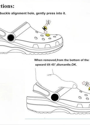 Sanrio Kuromi Shoe Charms ABS Cartoon Cute Detachable DIY Decorative