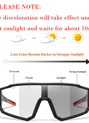 Fashion Brand Men Women Bicycle Photochromic Eyewear MTB Bike Fishing