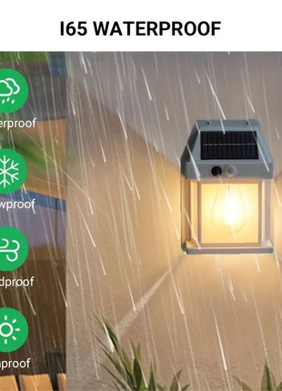 New Solar Tungsten Filament Lamp Outdoor Waterproof Intelligent