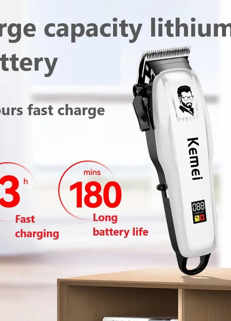 Kemei Professional Hair Clipper Rechargeable Hair Trimmer For Men