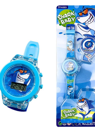 Flash Light Spiderman Kids Watches For Boys Cartoon Hello Kitty Mickey