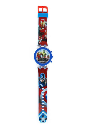 Flash Light Spiderman Kids Watches For Boys Cartoon Hello Kitty Mickey