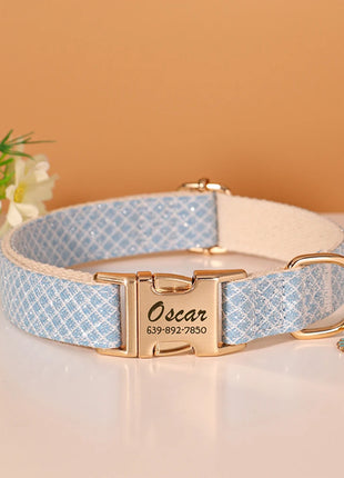 Custom Bling Nylon Dog Collar Free Engraved Puppy Dog ID Name Collars