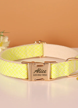 Custom Bling Nylon Dog Collar Free Engraved Puppy Dog ID Name Collars