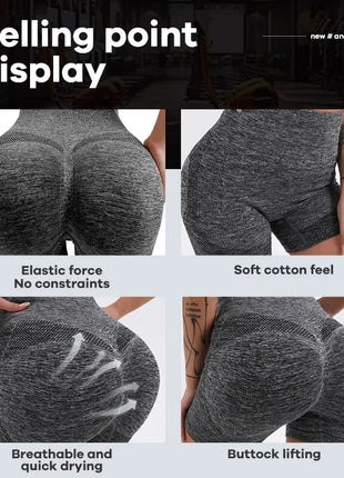 CZGUKE Women High Waist Workout Shorts Butt Lifting Tummy Control
