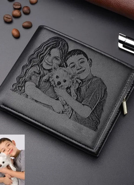 Engraved Personalized Gifts Custom Wallet for Men,Husband,Dad,Son for