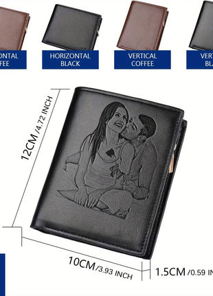 Engraved Personalized Gifts Custom Wallet for Men,Husband,Dad,Son for