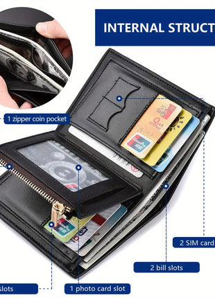 Engraved Personalized Gifts Custom Wallet for Men,Husband,Dad,Son for