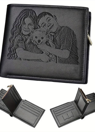 Engraved Personalized Gifts Custom Wallet for Men,Husband,Dad,Son for