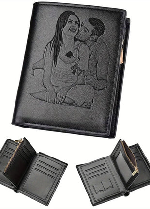 Engraved Personalized Gifts Custom Wallet for Men,Husband,Dad,Son for