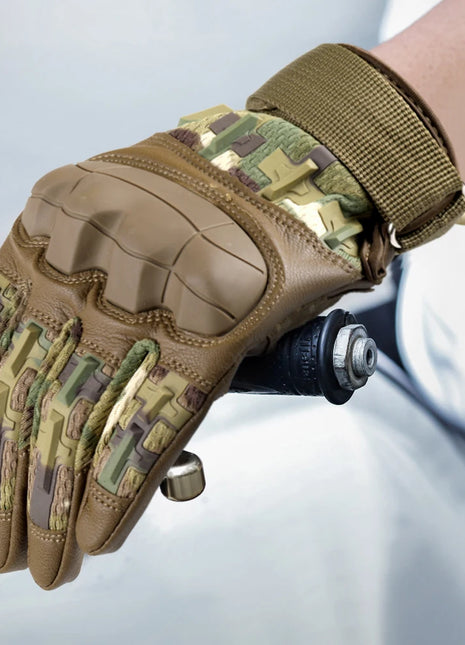 Touch Screen Cycling Gloves PU Leather Tactical Airsoft Hunting