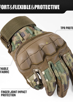 Touch Screen Cycling Gloves PU Leather Tactical Airsoft Hunting