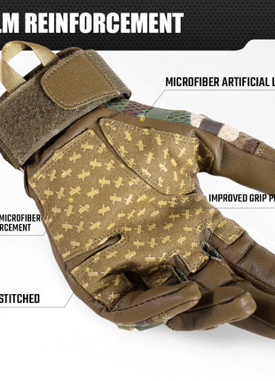 Touch Screen Cycling Gloves PU Leather Tactical Airsoft Hunting
