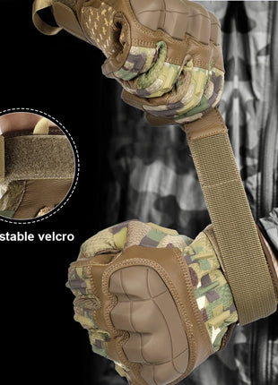 Touch Screen Cycling Gloves PU Leather Tactical Airsoft Hunting