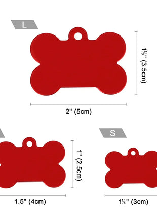 1Pc Personalized Dog Cat Name Tags Bone Shaped Pet ID Tag Anti-lost