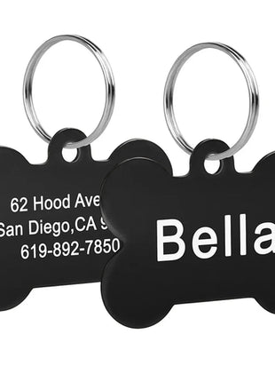 1Pc Personalized Dog Cat Name Tags Bone Shaped Pet ID Tag Anti-lost