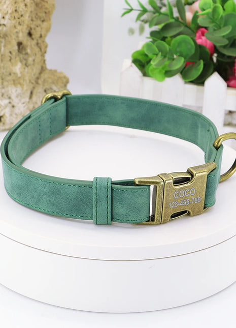 Personalized Anti-lost Dog Collar Custom Dog ID Tag Collars Soft Pu