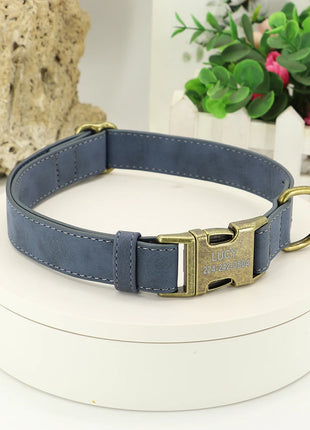 Personalized Anti-lost Dog Collar Custom Dog ID Tag Collars Soft Pu