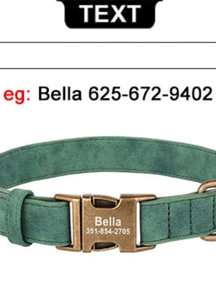 Personalized Anti-lost Dog Collar Custom Dog ID Tag Collars Soft Pu