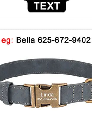 Personalized Anti-lost Dog Collar Custom Dog ID Tag Collars Soft Pu