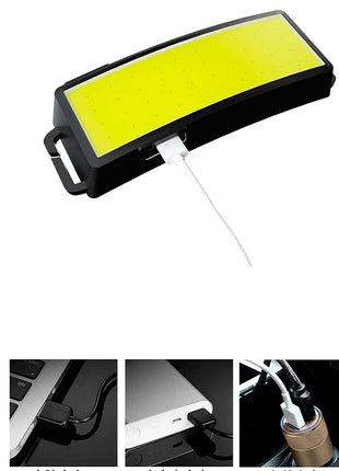 1 Pc Strong Light High Brightness Cob Headlight Usb Charging Head